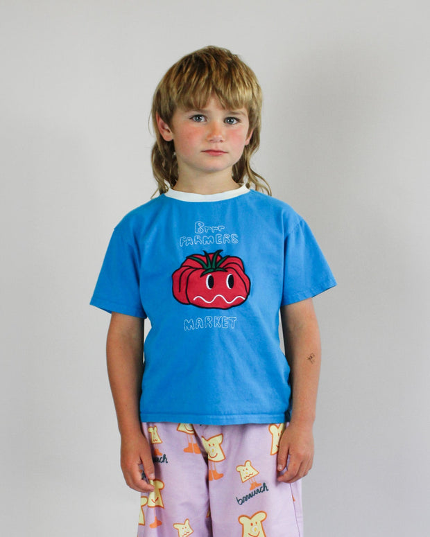 Brrr kids cotton T-shirt with playful tomato embroidery