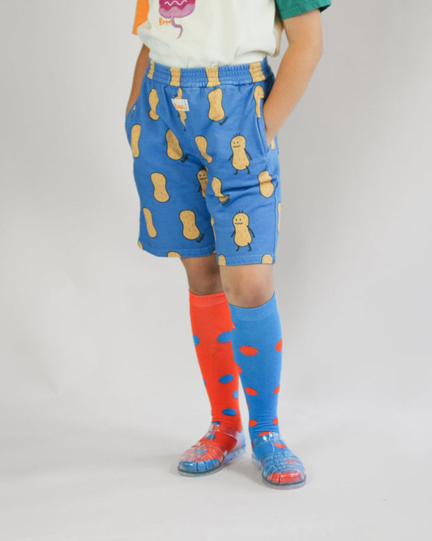 Peanut print Brrr kids sweat shorts, alternate product view