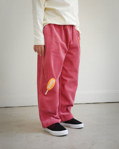 KIDS CORDUROY PANTS WITH CORN DOG EMBROIDERY