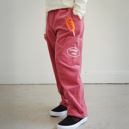KIDS CORDUROY PANTS WITH CORN DOG EMBROIDERY
