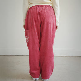 KIDS CORDUROY PANTS WITH CORN DOG EMBROIDERY