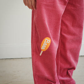 KIDS CORDUROY PANTS WITH CORN DOG EMBROIDERY