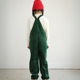 KIDS CORDUROY OVERALLS WITH BRRR FACE KNEE PATCH