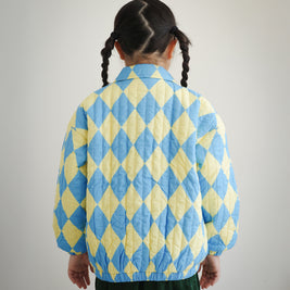 KIDS QUILTED PUFF JACKET WITH MITTEN POCKETS