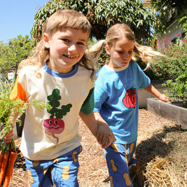 KIDS TOMATO EMBROIDERED T-SHIRT - COTTON KIDS T-SHIRT
