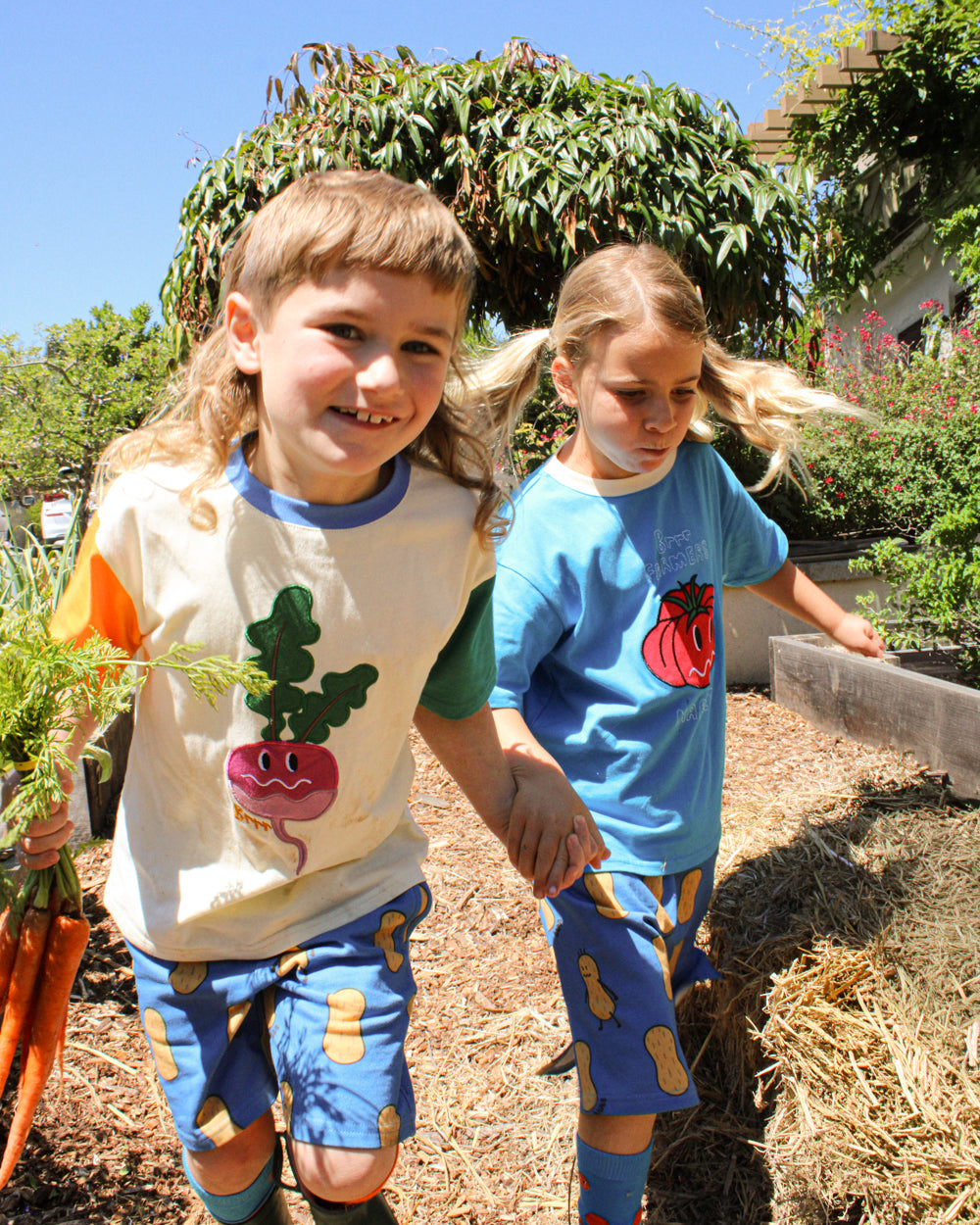 KIDS TOMATO EMBROIDERED T-SHIRT - COTTON KIDS T-SHIRT
