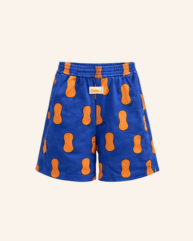 kids cotton french terry peanut printed shorts comfortable kids shorts playful kids clothing brrr kidswear